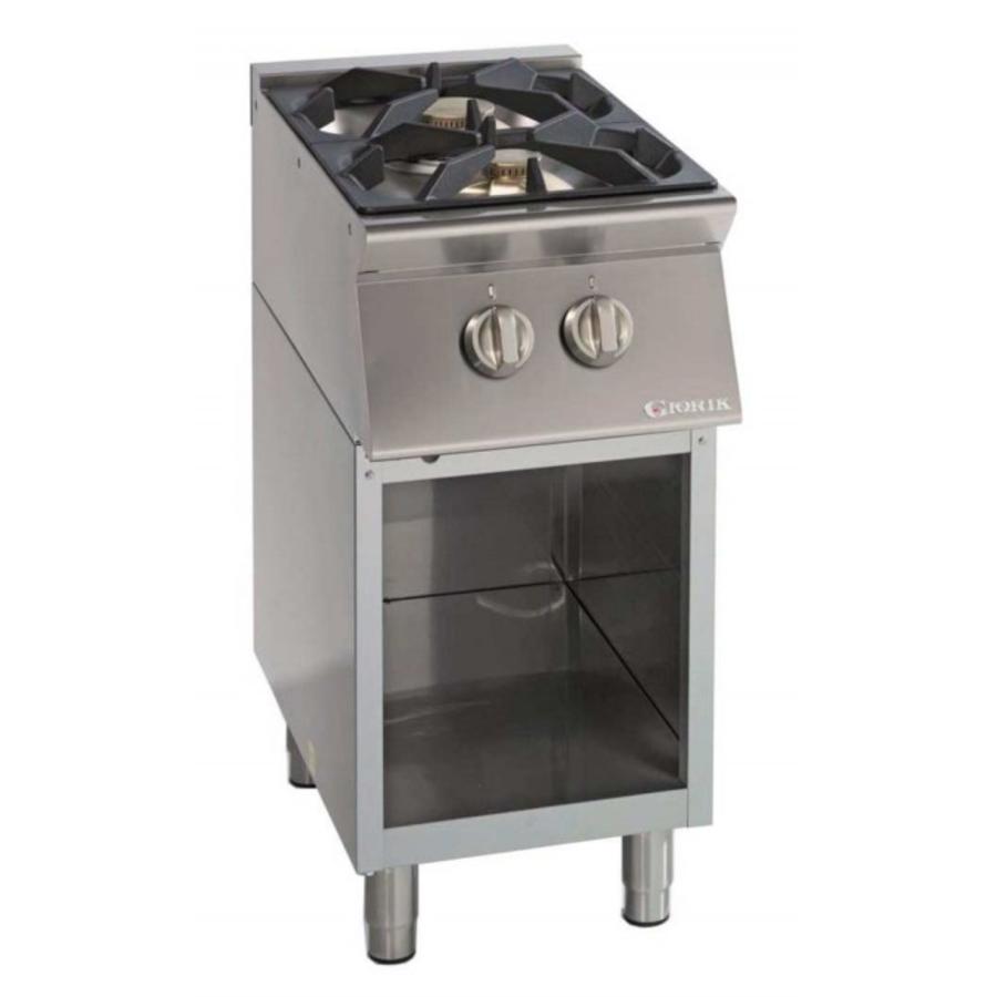 Cuisinière à gaz ouverte sous le comptoir | 2 brûleurs