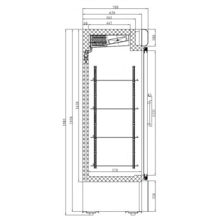 Commercial Freezer with glass door 412 Liter