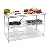 Bartscher Table de travail avec plan de travail en acier inoxydable | 130 x 70 x 90 cm