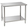 Bartscher Arbeitstisch mit Ablage | 100x70x86-90(h) cm
