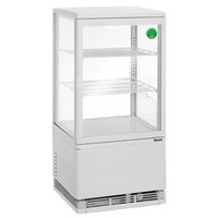 Small refrigerated display white - 58 liters