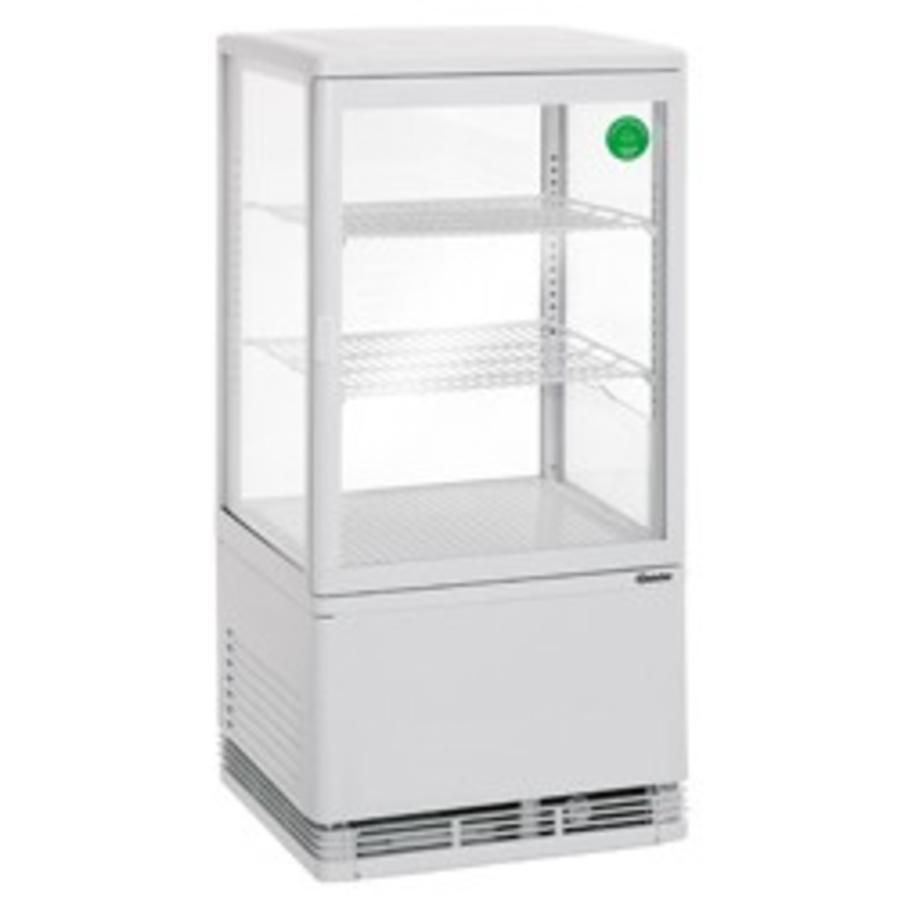 Small refrigerated display case white - 58 liters