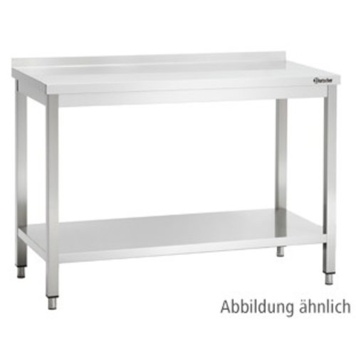 Bartscher Work Table with Backsplash | 9 Sizes 