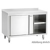 Bartscher Work cabinet stainless steel with splash edge | 160x70x(H)85cm