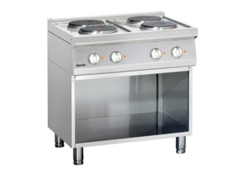  Bartscher Cuisinière électrique à fond ouvert | 4 plaques de cuisson 