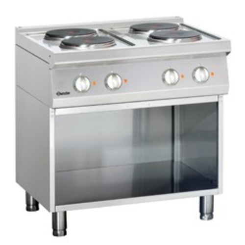  Bartscher Cuisinière électrique à fond ouvert | 4 plaques de cuisson 