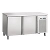Bartscher Établi réfrigéré refroidi par air en acier inoxydable | 143 x 70 x 85 cm