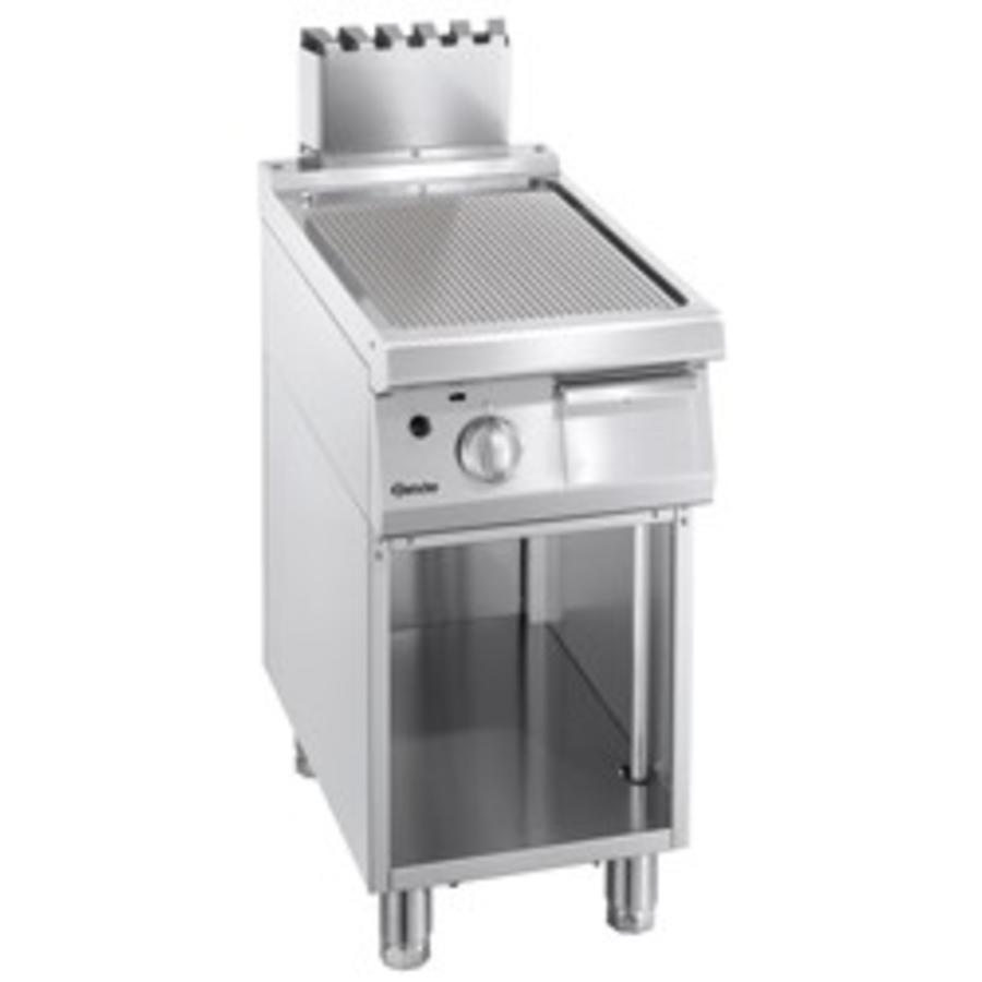 Gas hob stainless steel with base | (W) 400 x (D) 700 x (H) 850mm
