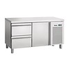 Bartscher Etabli réfrigéré inox 1 porte 2 tiroirs | 134 x 70 x 85 cm