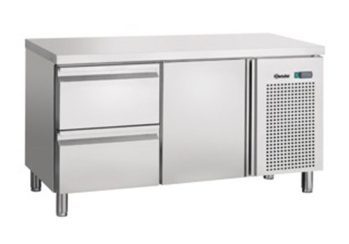  Bartscher Refrigerated workbench Stainless steel 1 door 2 drawers | 134x70x85cm 