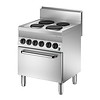 Bartscher Electric stove with electric oven | 4 elements