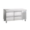 Bartscher Refrigerated workbench stainless steel 4 drawers | 134 x 70 x 85 cm