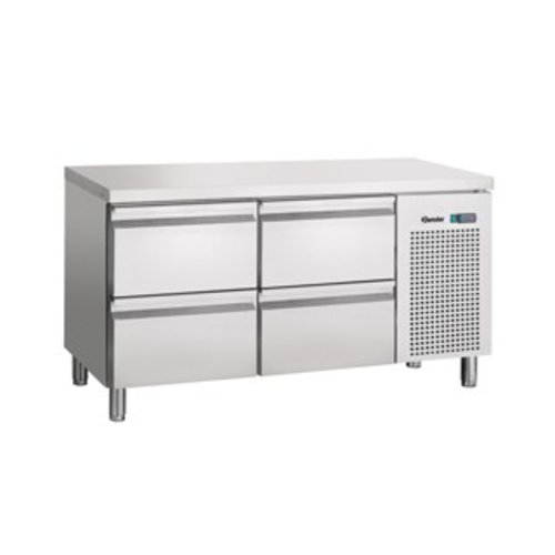  Bartscher Refrigerated workbench stainless steel 4 drawers | 134 x 70 x 85 cm 