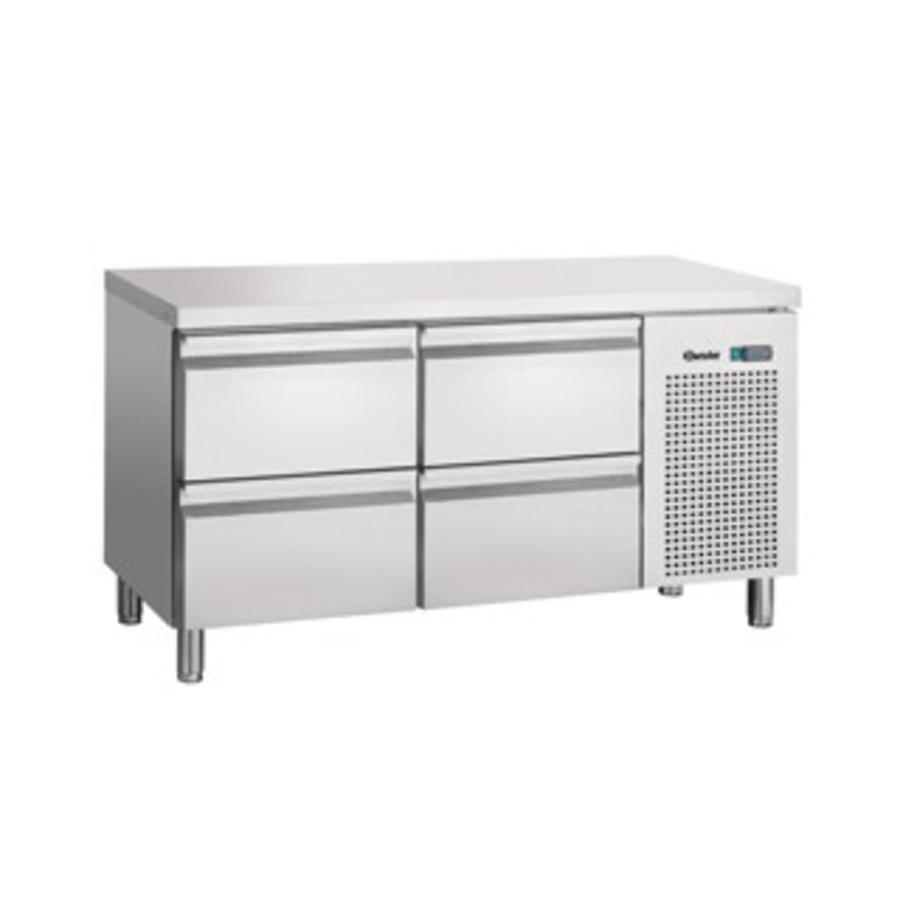 Refrigerated workbench Stainless steel 4 drawers | 134x70x85cm