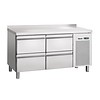 Bartscher Refrigerated workbench stainless steel 4 drawers with water barrier | 134x70x85cm