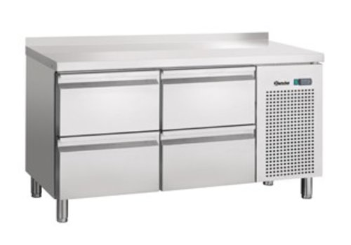  Bartscher Etabli réfrigéré en acier inoxydable 4 tiroirs avec barrière d'eau | 134 x 70 x 85 cm 