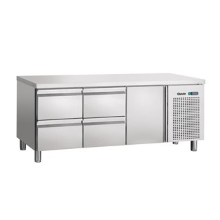 Établi de refroidissement en acier inoxydable | 1 porte 4 tiroirs