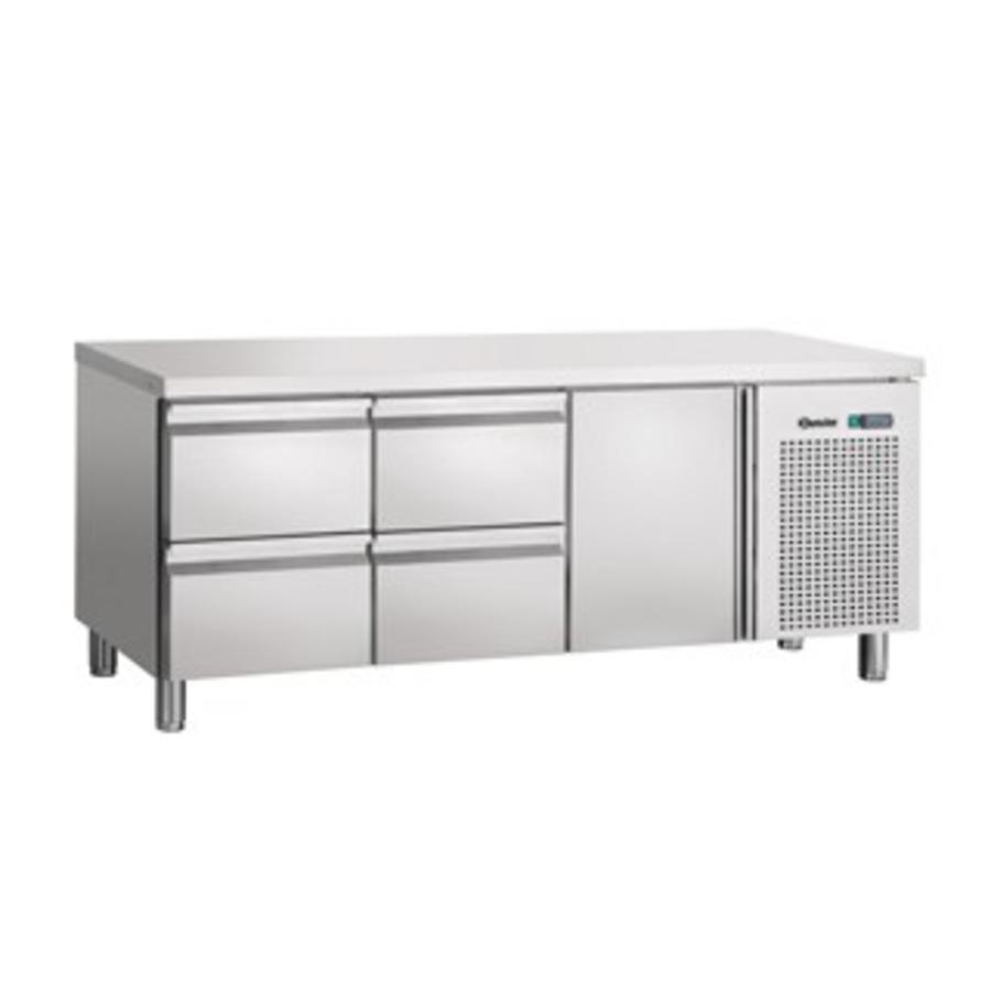 Refrigerated workbench Stainless steel | 1 Door 4 Drawer