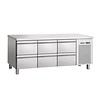 Koelwerkbank Roestvrijstaal 6 laden | 179 x 70 x 85 cm
