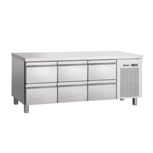  Bartscher Refrigerated workbench stainless steel 6 drawers | 179 x 70 x 85 cm 