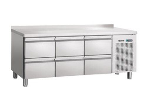  Bartscher Établi réfrigéré en acier inoxydable | 6 tiroirs coulissants | 179 x 70 x 85 cm 