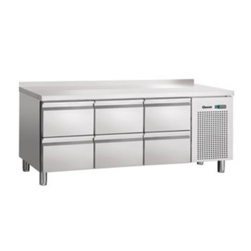  Bartscher Stainless steel refrigerated workbench | 6 drawers | 179 x 70 x 85 cm 