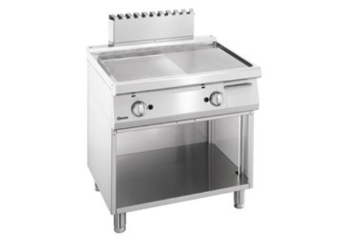  Bartscher Gasplaat Horeca Glad Geribbeld | (B) 800 x (D) 700 x (H) 850mm 