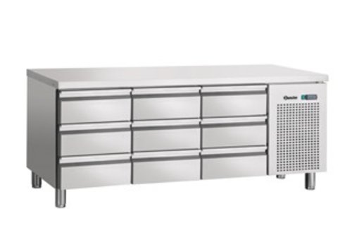  Bartscher Établi de refroidissement en acier inoxydable | 9 tiroirs | 179 x 70 85 cm 