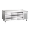 Bartscher Etabli réfrigéré en acier inoxydable 9 tiroirs avec barrière d'eau | 180 x 70 x 85 cm