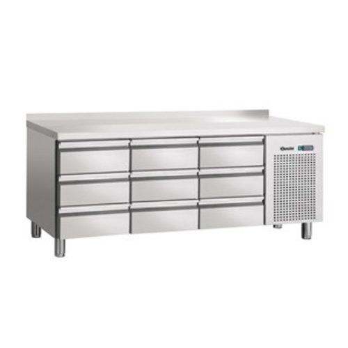  Bartscher Refrigerated workbench stainless steel 9 drawers with water barrier | 180 x 70 x 85 cm 