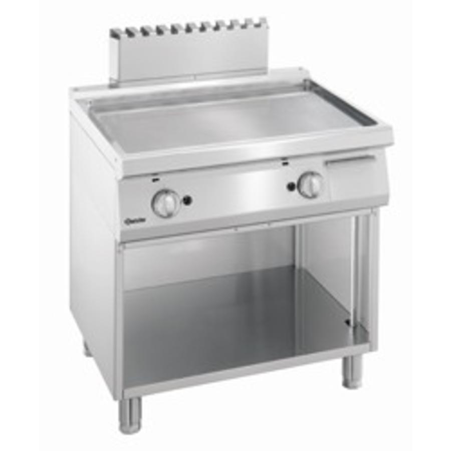 Catering-Gasgrillplatte mit glatter Oberfläche | (B) 800 x (T) 700 x (H) 850 mm