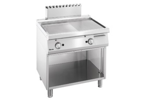  Bartscher Plaque de cuisson à gaz | Lisse côtelé | 90x90x85 cm 