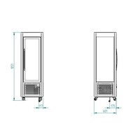 Stainless Steel Pastry Display Case | Black | 5 rotating shelves | 360 litres