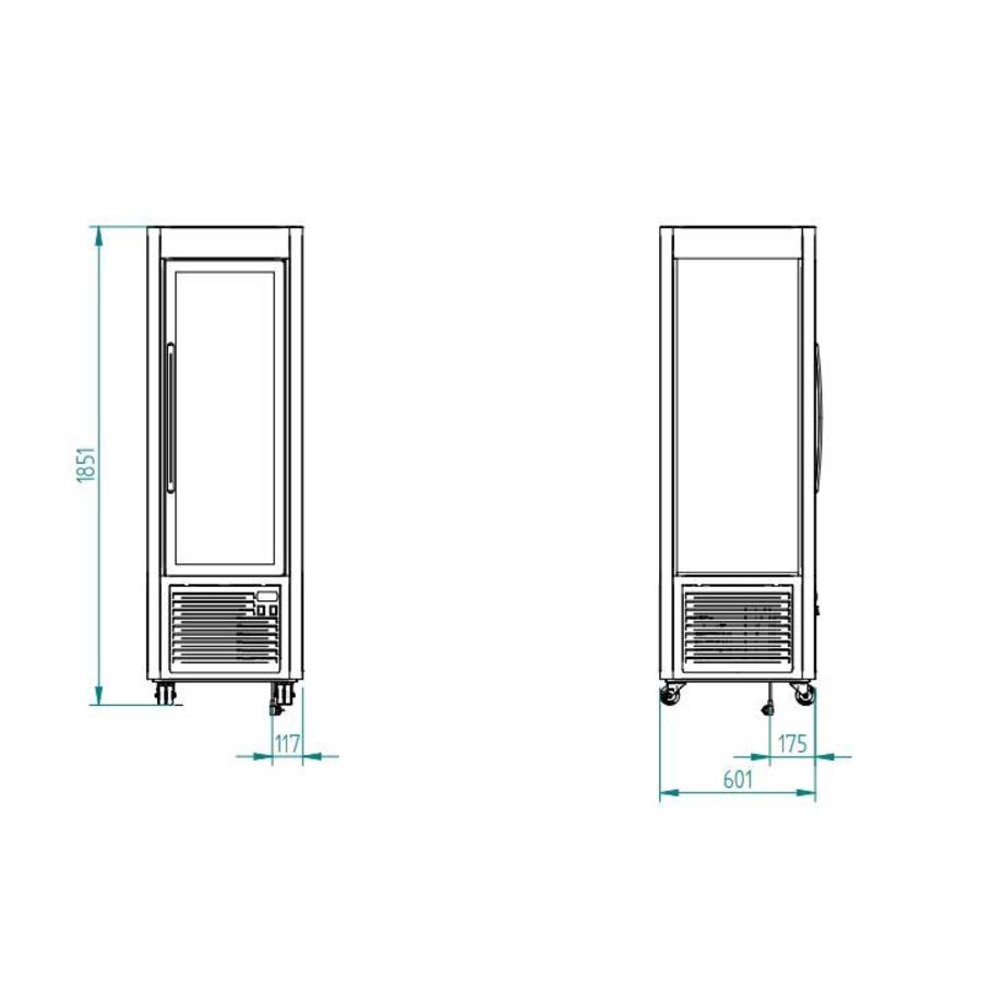 Vitrine à pâtisserie en acier inoxydable | Noir | 5 plateformes rotatives | 360 litres