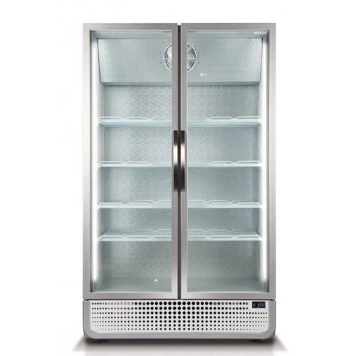  Husky Kühlschrank mit Glastüren | No-Frost | 4 Ablagen | 885 Liter | 720 x 1200 x 1990 mm 
