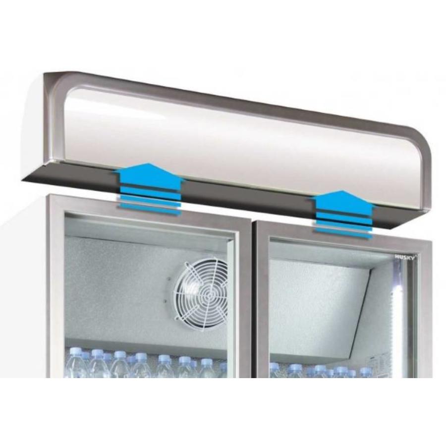 Koelkast met glazen deuren | No-Frost | 4 plateaus | 885 Liter | 720 x 1200 x 1990 mm