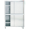 HorecaTraders Storage cabinet with sliding doors | 70cm deep | stainless steel | 3 formats