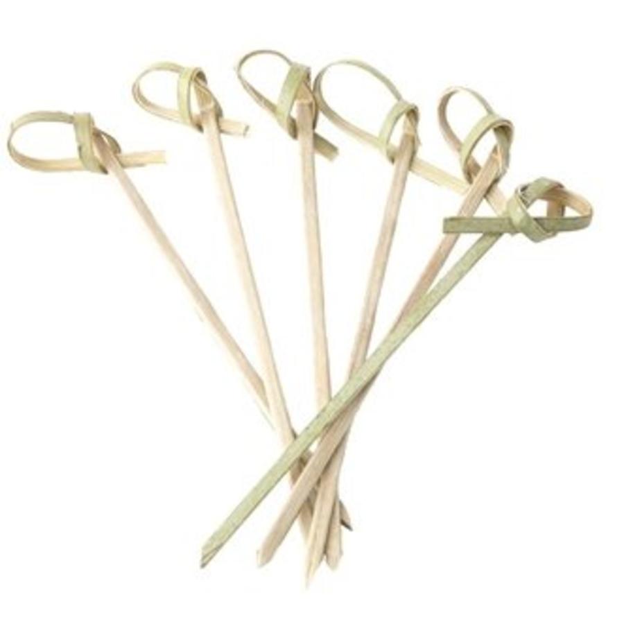 Brochettes jetables en bambou avec boucle (100 pièces)