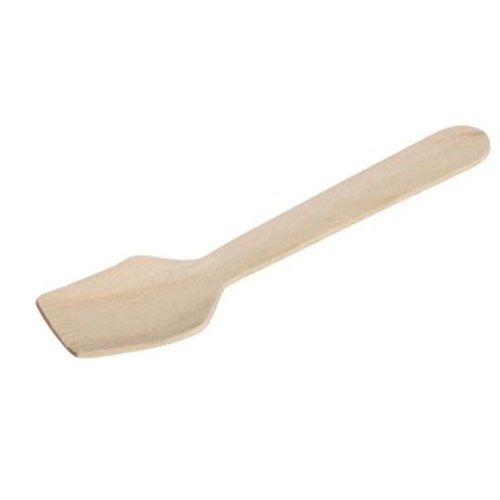  HorecaTraders Disposable Wooden Spoons Square | 9.6 cm 