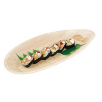 Assiettes jetables ovales en feuilles de palmier | 32 x 18 cm | Pour 100 pièces
