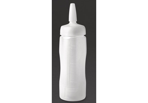  HorecaTraders Transparente Quetschflasche (4 Größen) 