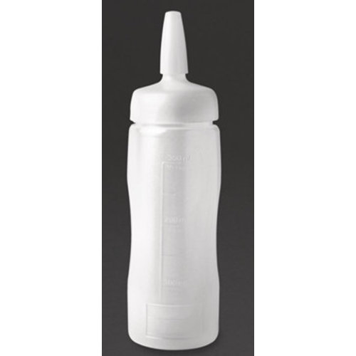  HorecaTraders Transparente Quetschflasche (4 Größen) 