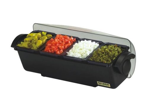  San Jamar Bar dispenser with handles | 4 bowls | 6.6L 