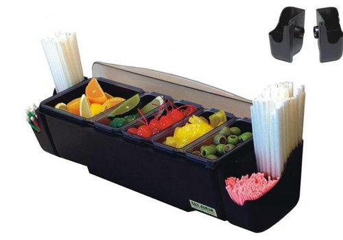  San Jamar Bar Dispenser + Straw Holder | 4 trays | 4.4L 