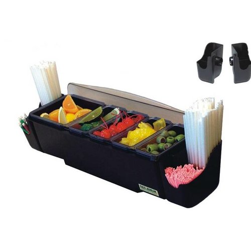  San Jamar Bar Dispenser + Straw Holder | 4 trays | 4.4L 