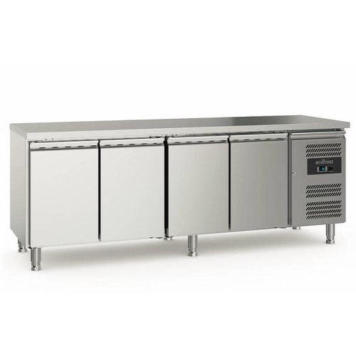  Ecofrost Koelwerkbank | RVS | 553L | 4 deurs 