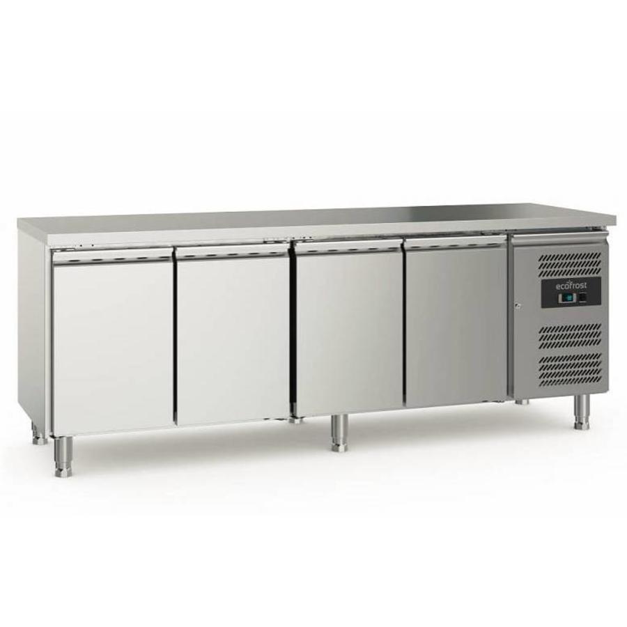 Établi de refroidissement | acier inoxydable | 553L | 4 portes