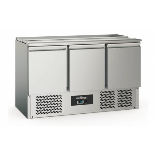  Ecofrost Saladette | stainless steel | 368L| 3 doors 