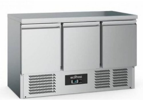  Ecofrost Kühlwerkbank | Edelstahl | 368L | 3 Türen 