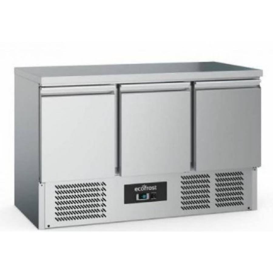 Refrigerated workbench | stainless steel | 368L| 3 doors